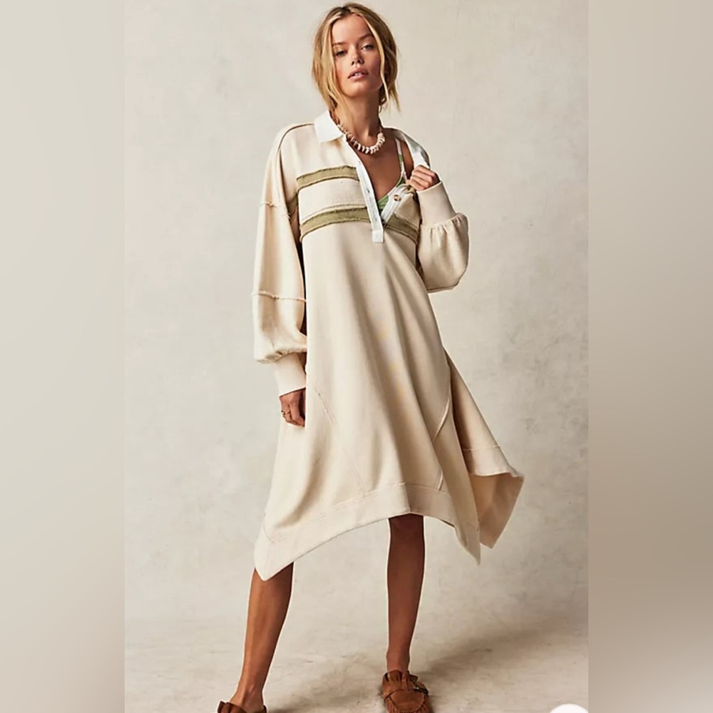 Free People Blair Sweatshirt Dress/Tunic worn once Large MSRP $168